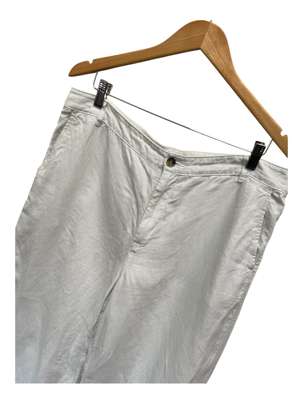 Madewell The Zoe Relaxed Wide Pant in 100% Linen Size 14 in Salt White - Picture 5 of 12